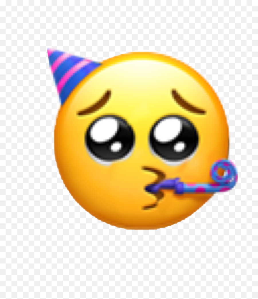 Sad Party Cute Sticker By Nina Funk - Sticker Emoji Aesthetic,Birthday Party Emoji