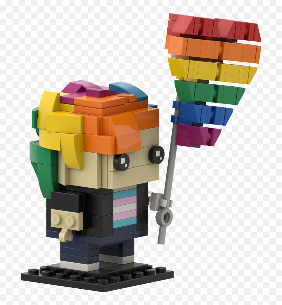 Moc Brickheadz - Pride Monkzinl Fictional Character Emoji,Pride Emojis
