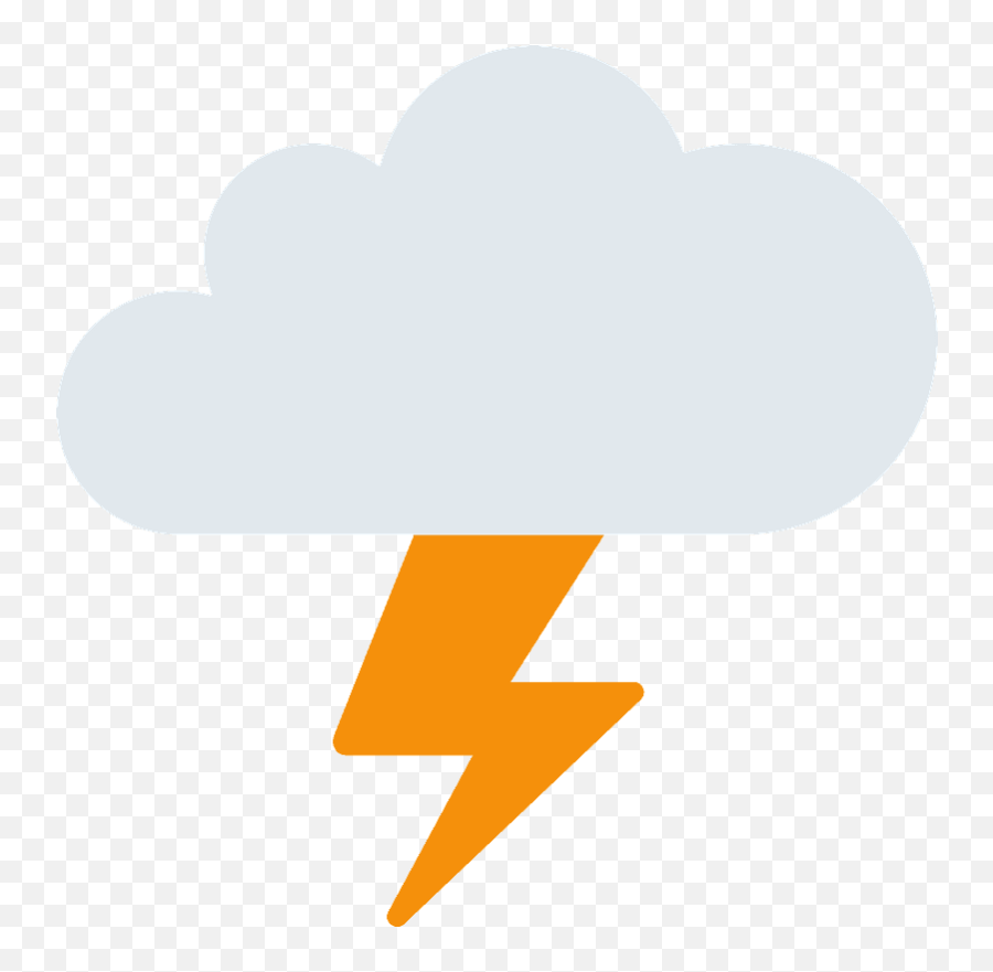 Cloud With Lightning Emoji Clipart - Cloud With Lightning Bolt Emoji,High Voltage Emoji