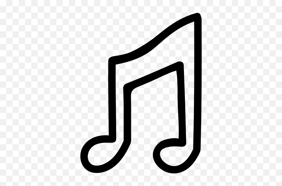 Music Note Symbol Drawing - Drawn Music Note Png Emoji,Emoji Music Notes