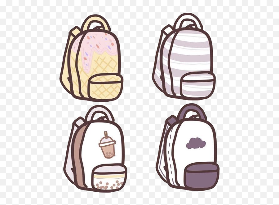 Largest Collection Of Free - Toedit Backpacks Stickers Gacha Life Bag Transparent Emoji,Hand And Backpack Emoji