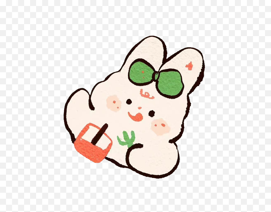 Happy Cute Rabbit Png Emoji,Happy Rabbit