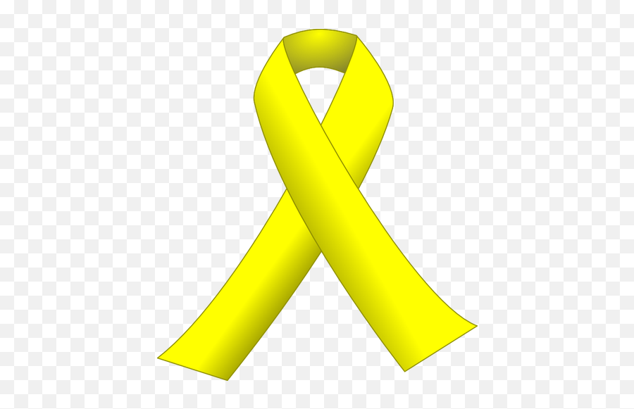 Yellow Ribbon Vector Illustration - Pink Ribbon Cancer Svg Emoji,Breast Cancer Ribbon Emoji