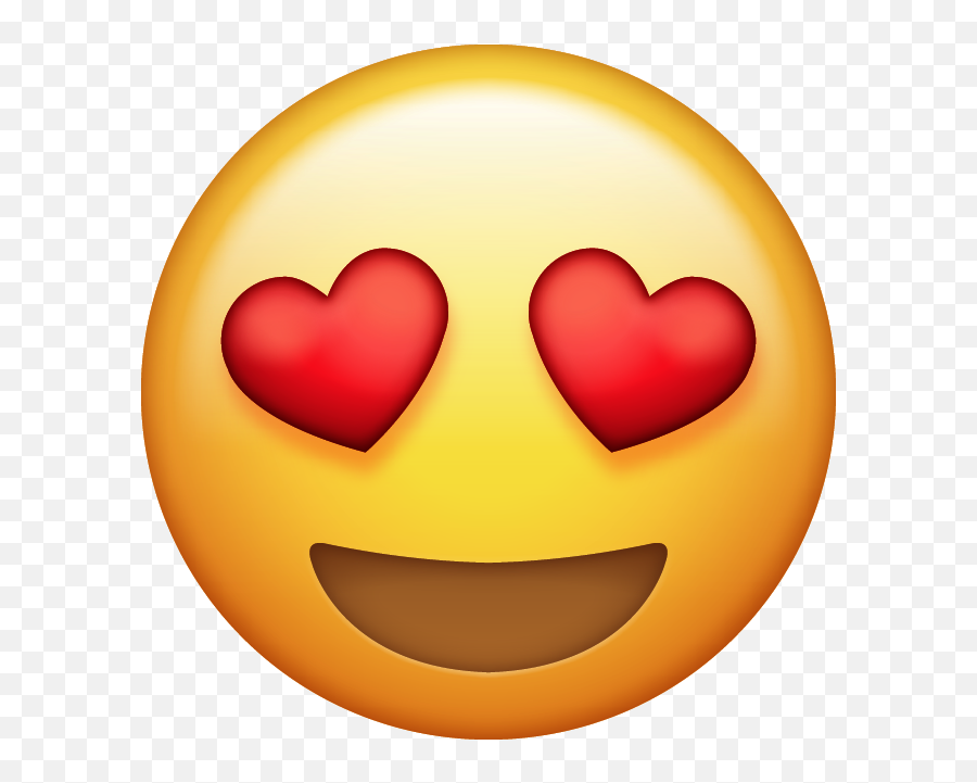 Download Heart Eyes Emoji - Iphone Heart Eyes Emoji Png,Love Emoji