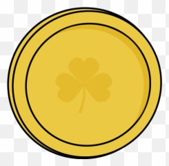 Cartoon Coins - Gold St Patricks Day Emoji