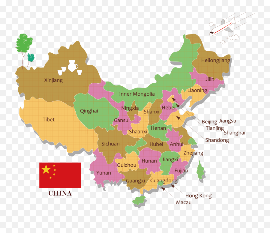 China Map Transparent Png Clipart - Map Of China Clip Art Emoji,Tibet Flag Emoji