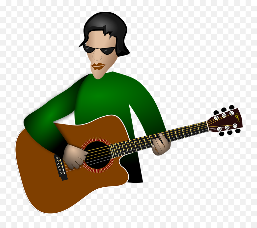 Acoustic Guitar Man - Animated Guitar Gif Png Emoji,Emoji Man Piano