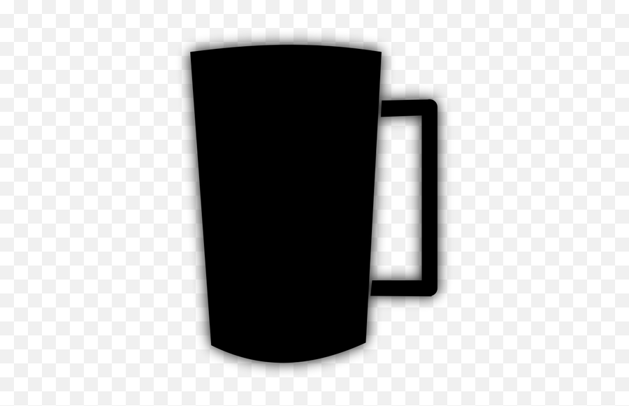 Black Mug With Square Handle Vector Image - Desenho Caneca Preta Png Emoji,Arrow Emojis