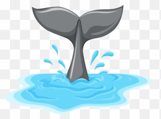 Whale Teal Transparent Png Clipart - Tail Emoji