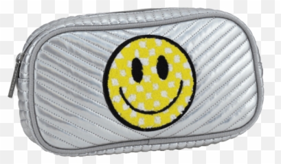 Iscream Checkered Smiley Face Chevron - Toiletry Bag Emoji