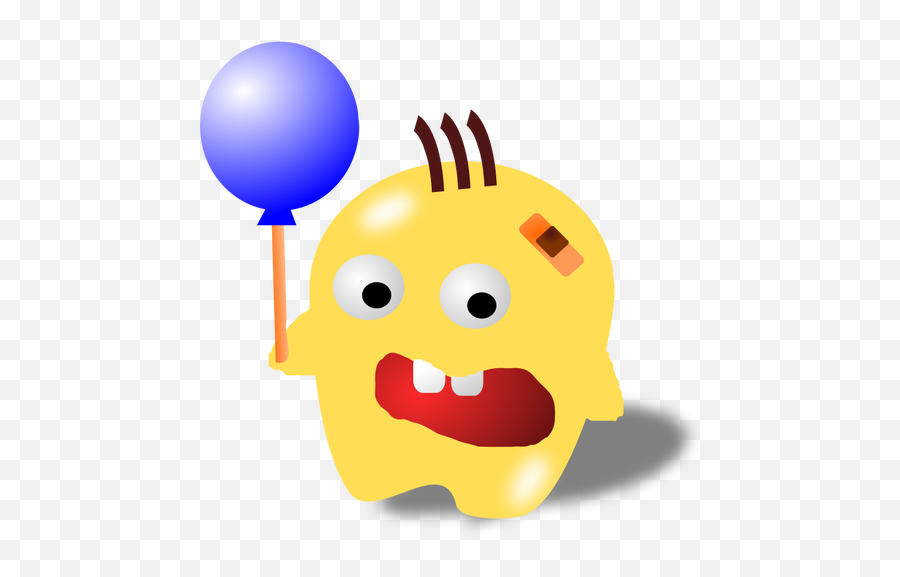 Monster With A Balloon Vector Image - Fantasma Formaggino E Fantasma Cioccolatino Emoji,Fire Emoticon
