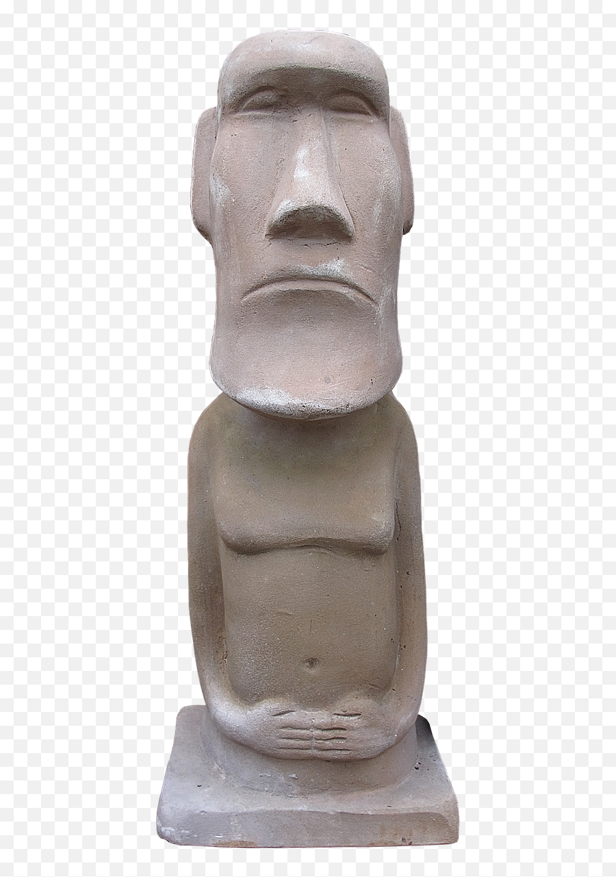 Sculpture Easter Island Ceramic Torso Garden Figurines - Carving Emoji,Easter Island Head Emoji