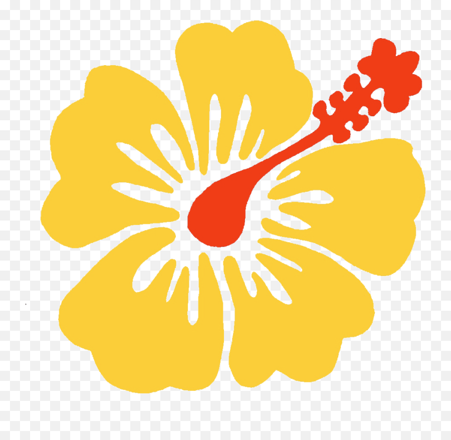 Hibiscus Clipart Flower Samoan - Pacific Island Flower Drawing Emoji,Tahiti Flag Emoji