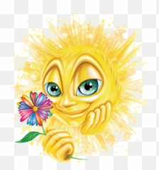 Clip Art Emoji,Sun And Bird Emoji