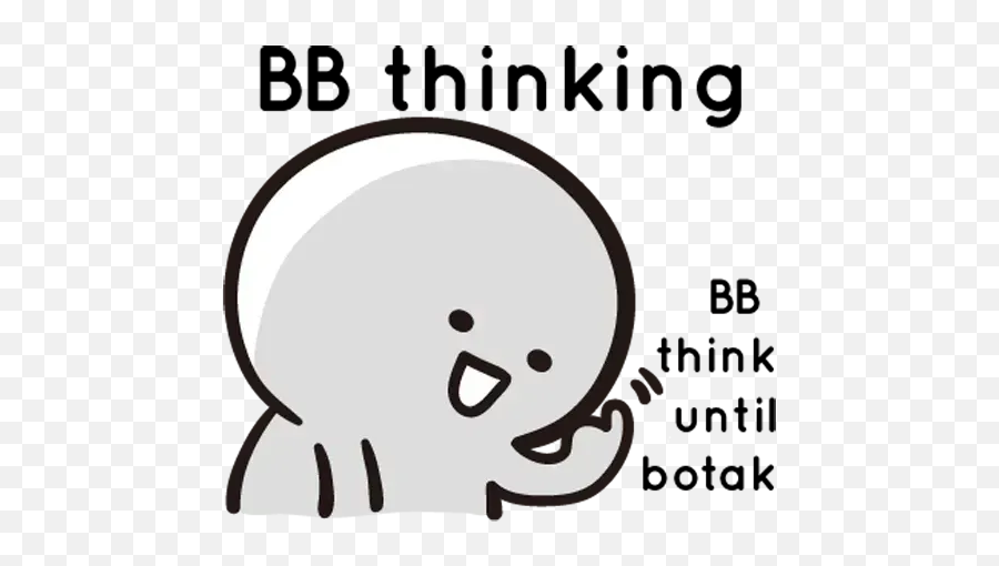 Bbmochi Whatsapp Stickers - Cartoon Emoji,Cloud Thinking Emoji
