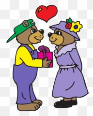 Heart Love Gift Bear Bears - Simple Future Tense Formula Emoji,Hang Ten Emoji