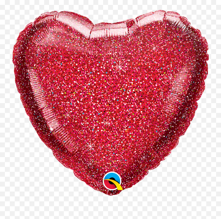 18q Heart Glittergraphic Red10 Count - Havinu0027 A Party Balao Metalizado Com Glitter Emoji,Sparkling Heart Emoji