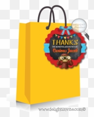 Curious George Party Favor Tags - Birthday Card Goody Bags Emoji