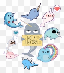 Freetoedit Picsart Narwhal Narwhaledits Narwhals Wheelo - Cartoon Emoji,Narwhal Emoji