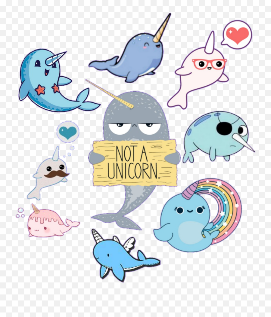 Freetoedit Picsart Narwhal Narwhaledits Narwhals Wheelo - Cartoon Emoji,Narwhal Emoji