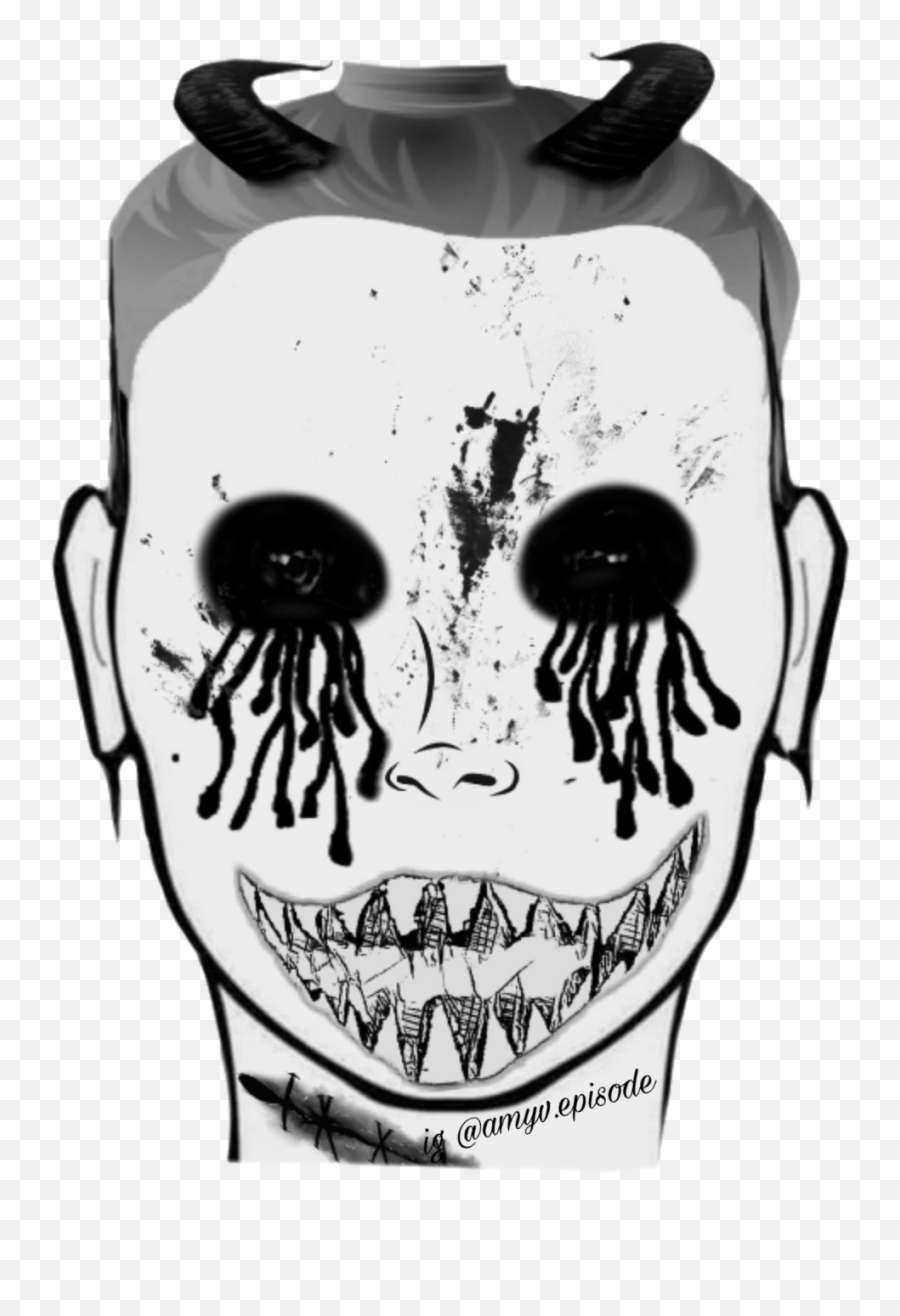 Horror Scary Face Halloween Nightmare - Illustration Emoji,Horror Face Emoji