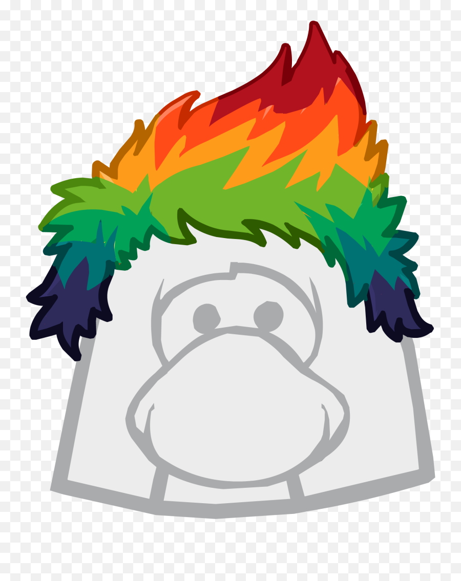 The Rainbow Sweep Icon - Club Penguin Optic Headset Clipart Club Penguin Wig Hair Emoji,Leprechaun Emoticons