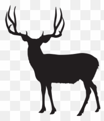 Mule Deer Silhouette - Deer Silhouette Transparent Emoji,Mule Emoji