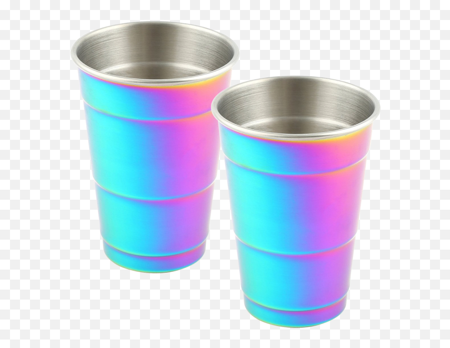 2 - Pack Cambridge Rainbow Party Cups Plastic Emoji,Emoji Tumbler Cup