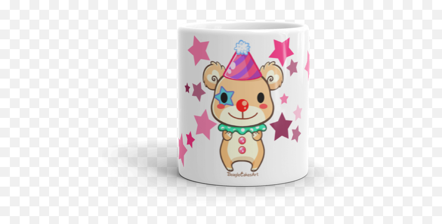 Kawaii Mug Clown Bear Mug Gift - Cartoon Emoji,Clown Emoji Facebook