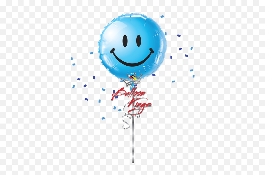 Smiley Face Blue - Png Text Birthday Girl Emoji,Blue Balloon Emoji