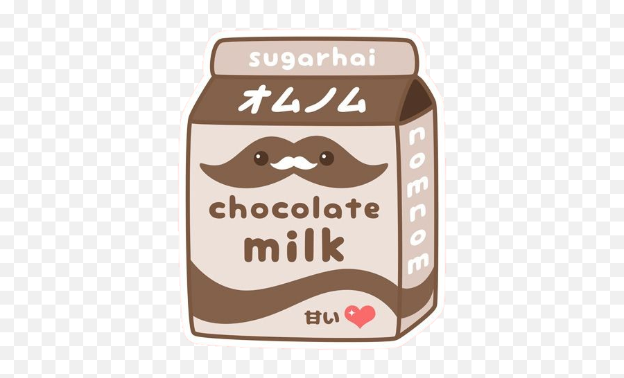 Chocolate Milk Drinks Cute Stickers Emoji,Chocolate Milk Emoji