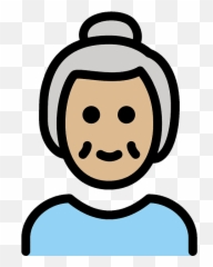 Old Woman Emoji Clipart - De Dos Viejitos