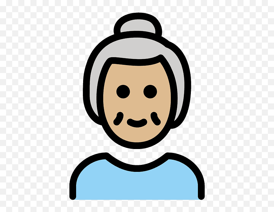 Old Woman Emoji Clipart - Emoji De Dos Viejitos,Old Man Old Woman Emoji