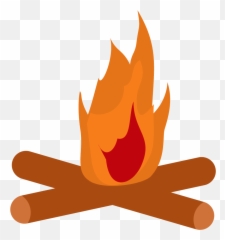 Download Transparent Campfire Png - Vektor Kayu Bakar Api Unggun Emoji