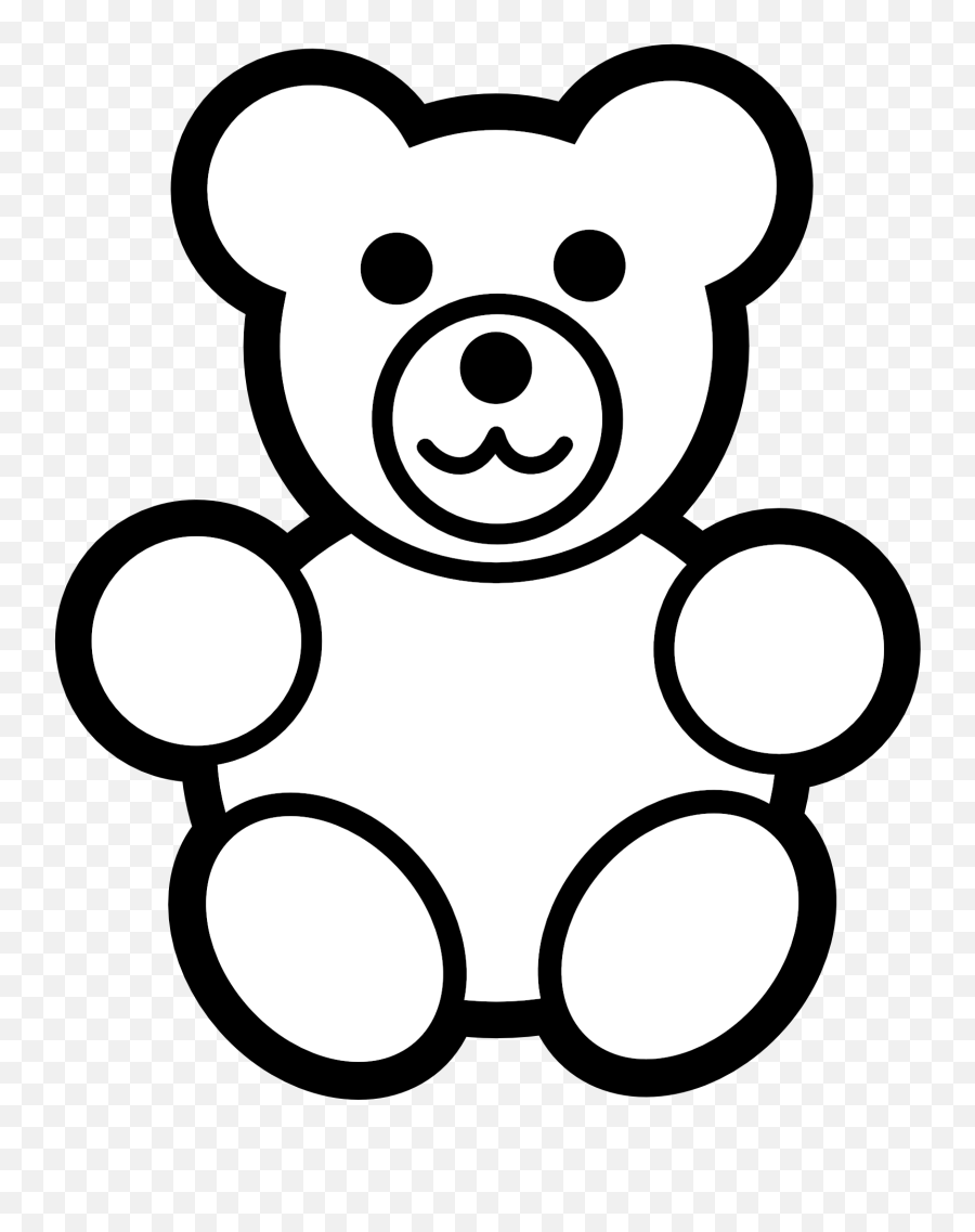 Teddy Bear Images Black And White - Clipart Gummy Bear Cartoon Emoji,Teddy Bear Emoji