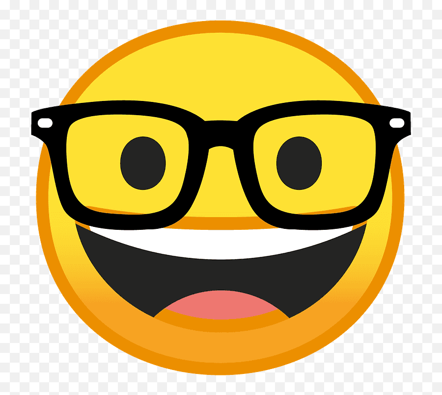 Rosto De Nerd Clipart Download Grátis Creazilla - Nerd Emoji Transparent,Emoji Pensativo