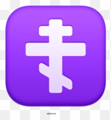 Holidays Cross Purple Violet For Easter - Vertical Emoji