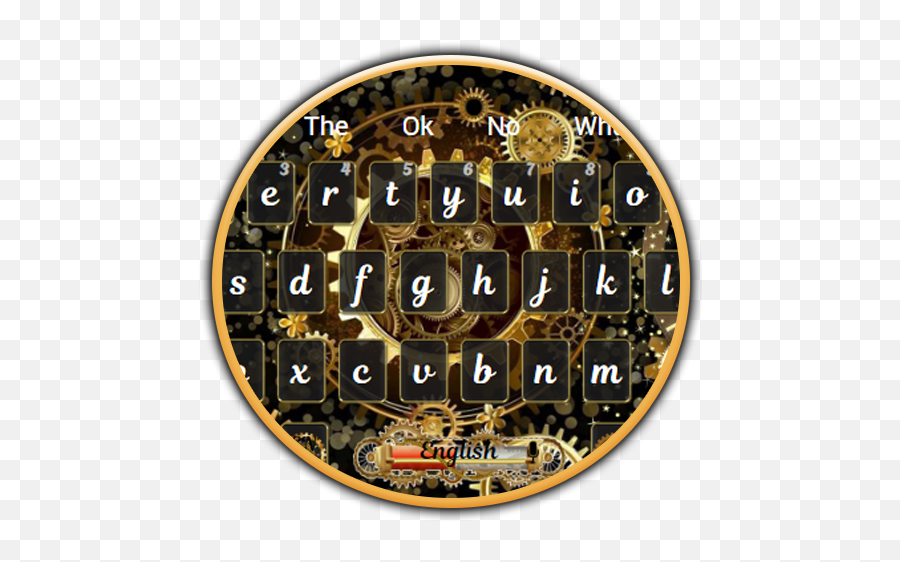 Clock Luxury Gold Keyboard Theme - Dot Emoji,Genie Lamp Emoji