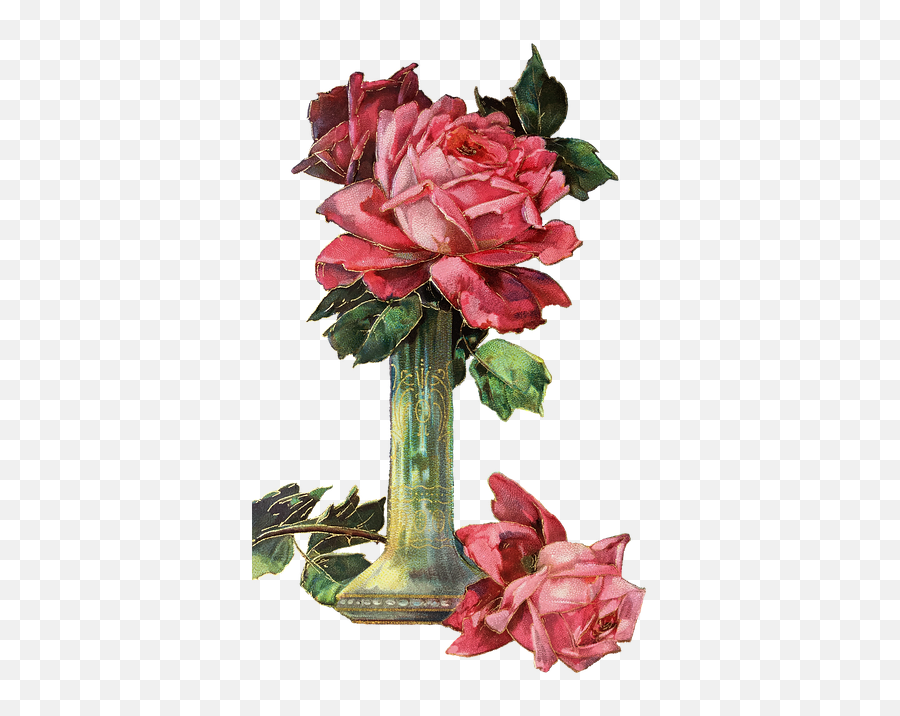 Vintage Roses Vase Rose - Rose Emoji,Bouquet Of Flowers Emoji