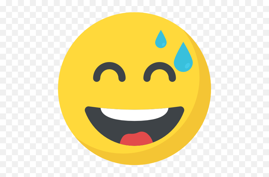 Sweat - Emoji Riendo Sin Fondo,Sweat Emoticon