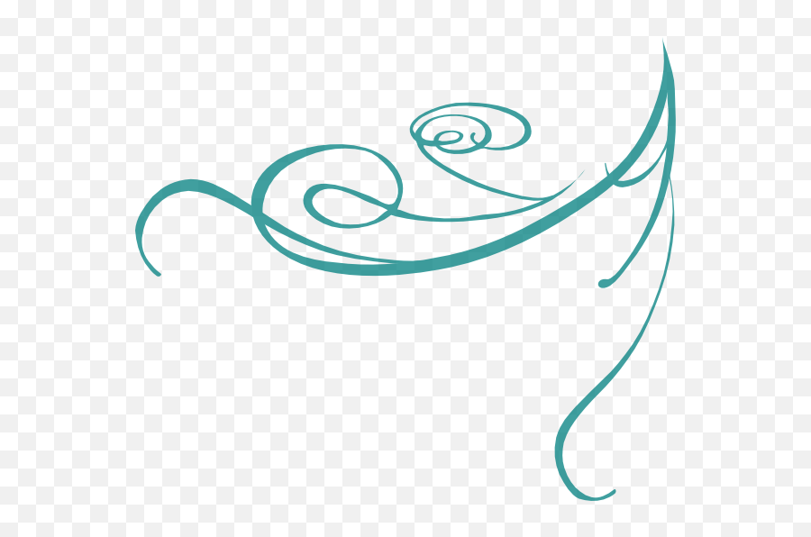 Blue Decorative Swirl Clip Art Design - Decorative Line Blue Png Emoji,Blue Swirl Emoji