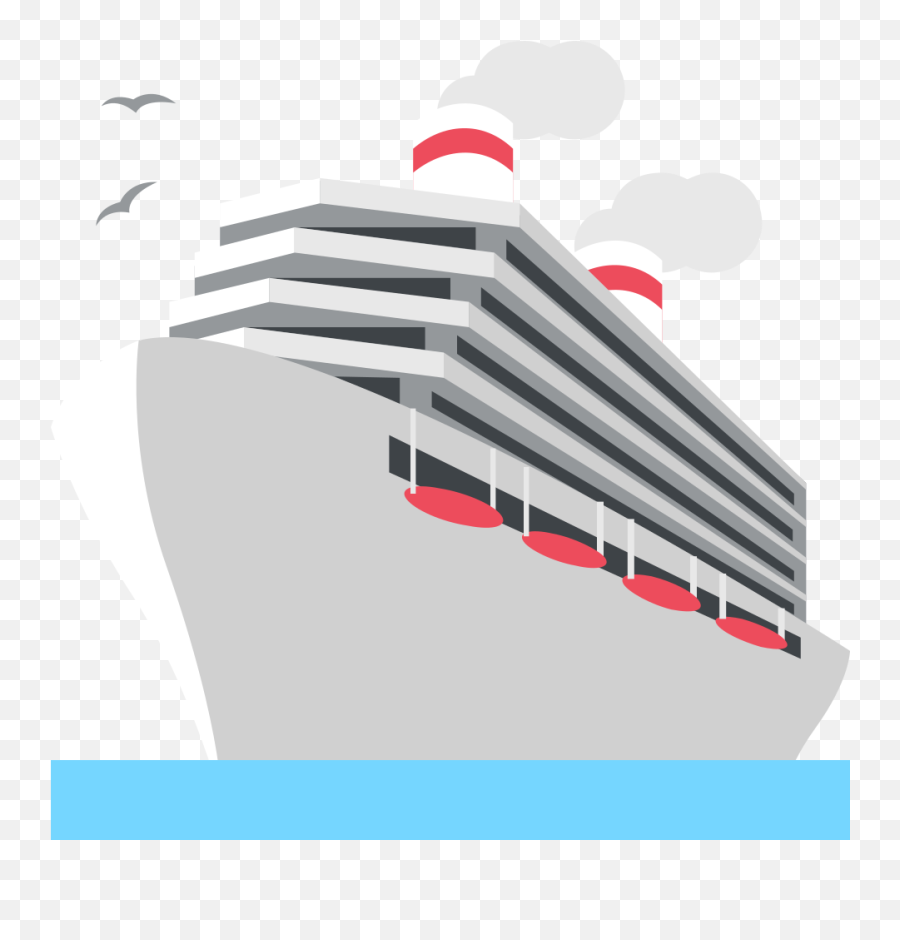 Emojione 1f6f3 - Cruise Ship Emoji Icon,Steam Emoji