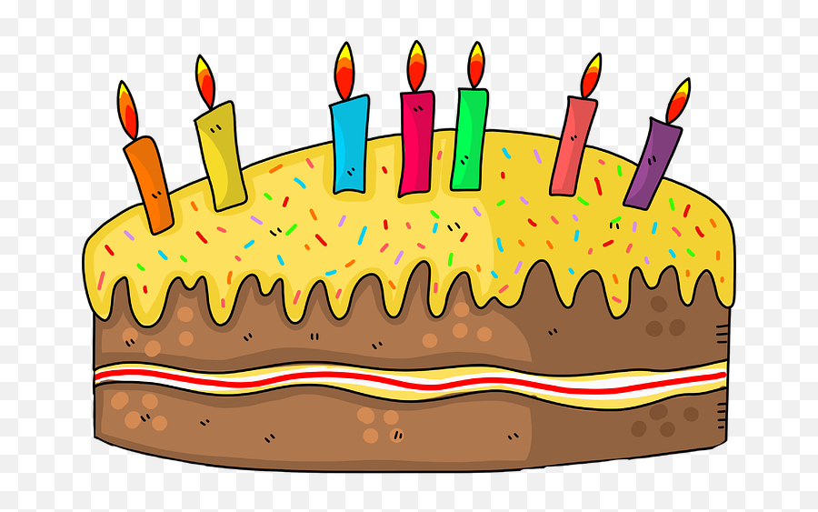 Birthday Cake 7th - Kreslené Obrázky Dort 3 Emoji,Facebook Birthday Emoji