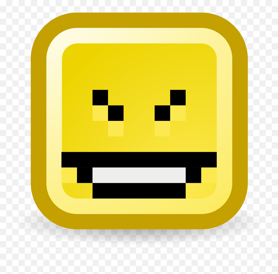 Evil Grin Laughing Smiley Computer Pixelated - Square Evil Emoji,Dancing Emoticon