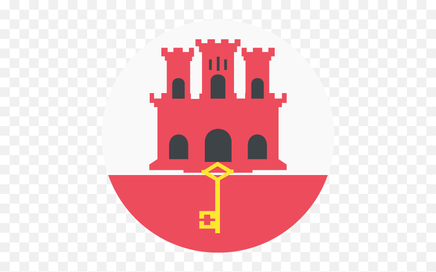 Gibraltar Flag Vector Emoji Icon - Gibraltar Flag,Castle Emoji