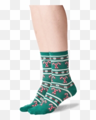 Womens Candy Cane Stripe Socks - Emoji