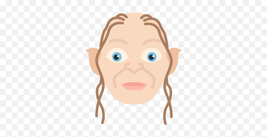 Elf Gollum Lord Of The Ring Smeagol Icon - Smeagol Vector Emoji,Lord Of The Rings Emoji