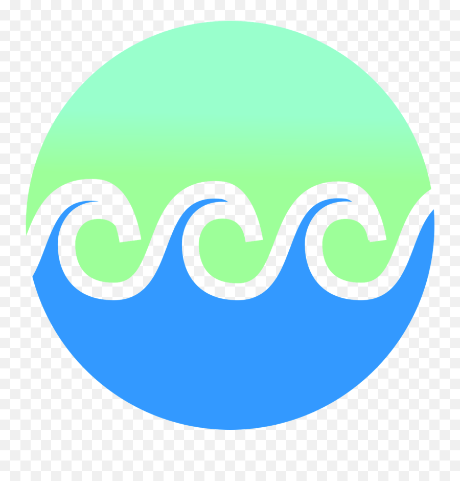 Waves Gradient Beach Water Logo - Gambar Logo Ombak Emoji,Emoticon Japanese