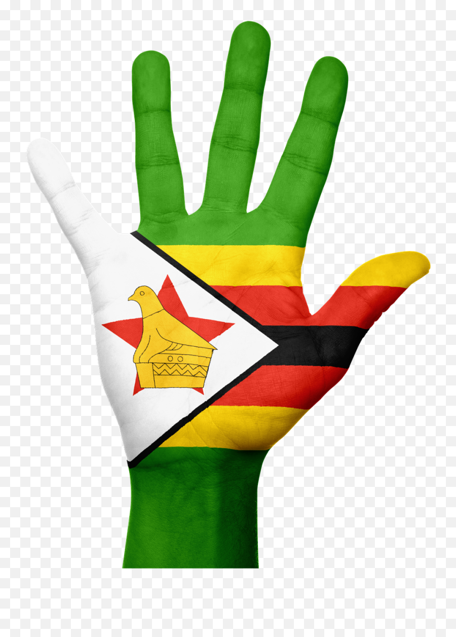 Zimbabwe Flag Hand National Fingers - Country Flags Green Yellow Black Red Emoji,Zimbabwe Flag Emoji