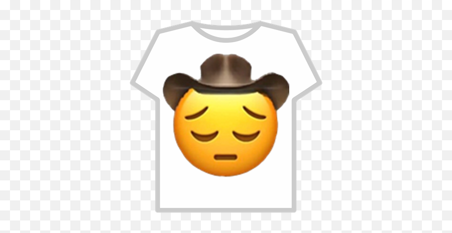 Sad Cowboy Emoji - Aesthetic Roblox T Shirt,Cowboy Emoji Png